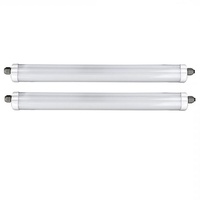 V-Tac LED Wannenleuchte Hallenlampe Garagenleuchte Feuchtraumleuchte Deckenlampe, strahlwassergeschützt, 48W