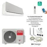VIVAX H+ Design SILVER + 5 m Komplett SET Klimagerät Klimaanlage 3D Swing A+++