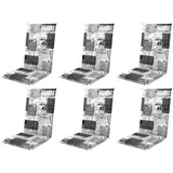 Gardissimo 6x 2115 Hochlehner Gartenstuhl Auflagen 120x50x8cm grau