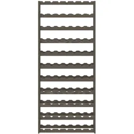 vidaXL Weinregal 77 Flaschen 77 x 30 x 90 cm Grau