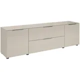 Bega Consult SANTORIN TV-Lowboard 180 x 54 cm Cashmerebraun matt Glas/Metall/Holzwerkstoff
