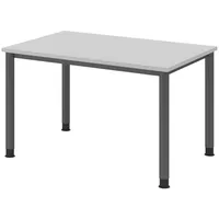 Bümö Schreibtisch Grau, Nachbildung, Rechteckig, 120x74x80 cm, FSC Mix,