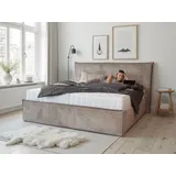 Collection AB Polsterbett »Marla erhältlich in der Breite 180x200cm, mit Cordstoff bezogen« wahlweise mit Lattenrost und King-Matratze (28cm), taupe, , 65929228-0 Cord mit Lattenrost