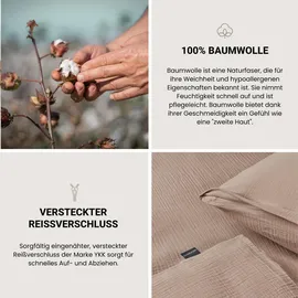 SCHIESSER Bettwäscheset Molly - Musselin - 2-teilig - 135 x 200 cm - Taupe