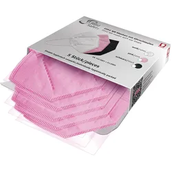 FFP2 Maske SolidSafety Super Komfort für große Köpfe 5 Stück - Pink