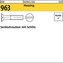 F. REYHER Nchfg. GmbH & Co. KG Senkschraube DIN 963 Schlitz M2,5 x 8 Messing 200 Stück