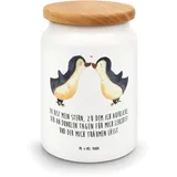 Mr. & Mrs. Panda Vorratsdose Pinguin Liebe - Geschenk, Pinguinpaar, Küchenbehälter, Keramikdose, Keksdose, Pinguin Paar, Ehemann, glücklich,