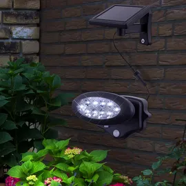 ETC Shop 4er Set LED Solar Wandleuchte, Bewegungsmelder anthrazit,