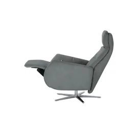 Max Schelling Sessel Elmira Mikrofaser 81 x 118 x 90 cm grau mit Relax-Funktion