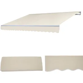 MCW Ersatz-Bezug für Markise H791, Gelenkarmmarkise Ersatzbezug Sonnenschutz, 4,5x3m ~ Polyester creme