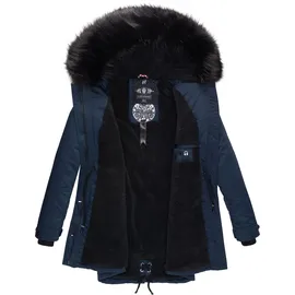 Navahoo Damen, Warmer Winterparka mit Kapuze Luluna Prc blau, Gr. XS - XS