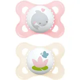 MAM Schnuller 2er Pack Original | Silikon 0-6 M | Rosa