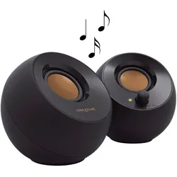 CREATIVE CREATIVE Pebble Lautsprecher schwarz