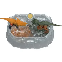 Jurassic World Dino Reveal 2 Dinosaurierspielzeuge in Kampfarena, warmes Wasser ändert Deko
