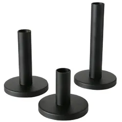Kerzenleuchter Kerzenständer Malko Metall H 16cm 3-teilig