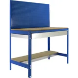 Simonrack BT2 Box 1200 Werkbank-Set, blau, aus Holz