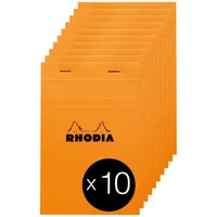 Rhodia 10x Notizblock geheftet No.14 11x17cm 80 kariert 80g