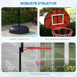 sportnow Basketballständer Magnet-Dartscheibe Basketballkorb mit Ständer
