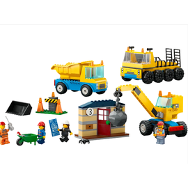 Lego City Baufahrzeuge und Kran mit Abrissbirne 60391