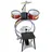 BONTEMPI 51 4504 Schlagzeug: Baßtrommel Ø 385 mm mit Pedal. 2 kleine Trommeln Ø 170 Becken Ø 210 mm. 2 Schlagstöcken. Echte Sounds. Inkl. Hocker. Maße: 500x500x680 mm, 50x50x67cm