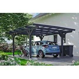 SKANHOLZ Carport Odenwald 4,28 x 5,41 m grau inkl. Pfostenanker