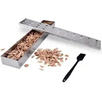 Räucherbox Edelstahl weiß
