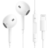Kopfhörer für iPhone, [MFi Certified] In Ear Kopfhörer Kabel mit Mikrofon und Lautstärkeregler, HiFi Stereo Ohrhörer mit Kabel Kompatibel mit iPhone 14/13/12/11/SE/X/8/7 Unterstützt Alle iOS Systeme
