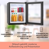 MKS-13 Minibar Mini-Kühlschrank 3 Temperaturen 30L 23 dB Glastür