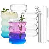 luxuskollektion Gerippte Trinkgläser 0,35 l 4-tlg.