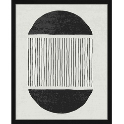 ANY IMAGE Digitaldruck »Schwarze Linien II«, Rahmen: Buchenholz, Schwarz