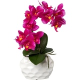 Kunstorchidee Deko-Orchidee Phalaenopsis im Keramiktopf Orchidee Phalenopsis, Creativ green, Höhe 33 cm rosa