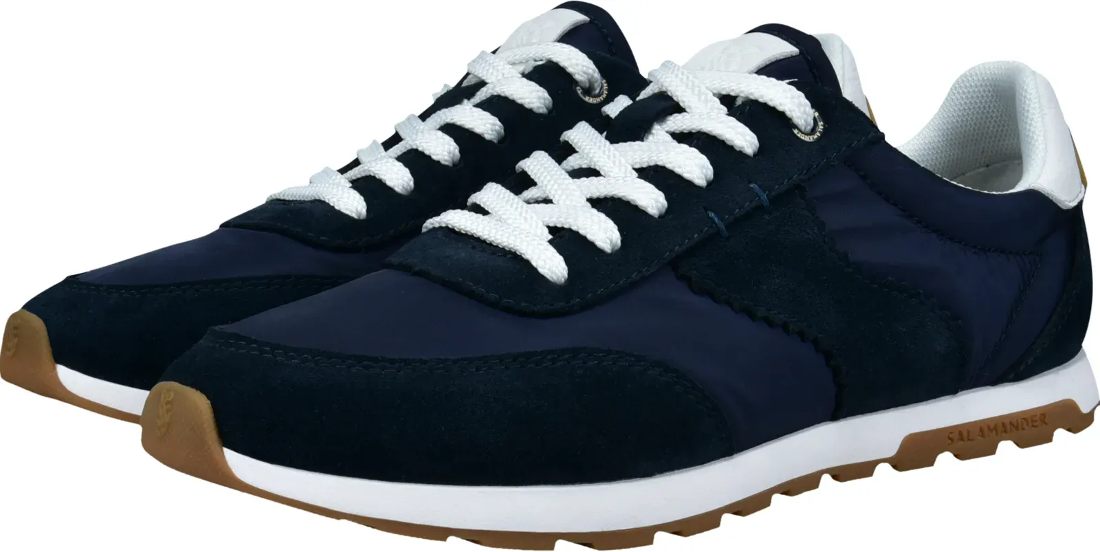 Sneaker SALAMANDER, Damen, Gr. 39, dunkelblau, Leder, Schuhe Sneaker, Freizeitsneaker, Halbschuh, Schnürschuh mit Wechselfußbett