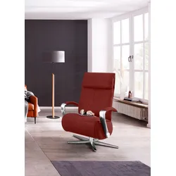 Relaxsessel W.SCHILLIG "rumbaa", rot (marsala s37), B:68cm H:111cm T:82cm, Stoff S37 (100% Polyester): Luxus-Microfaser in Lederoptik, Sessel, wahlweise mit Doppelmotor, in Größen S, M & L, mit 5-Sternfuß