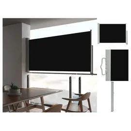 vidaXL Ausziehbare Seitenmarkise 80 x 300 cm schwarz