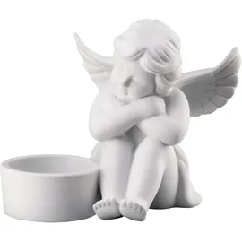 Rosenthal Tischlicht Engel sitzend, Ø 10,5 cm, H 9,7 cm, Porzellan Weiss-matt, Inkl. Geschenkbox