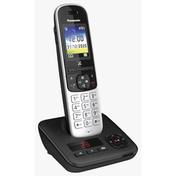 Panasonic Schnurloses Telefon mit Anrufbeantworter KX-TGH720GS silber-schwarz