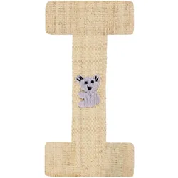 RICE Raffia Buchstaben Sticker, I, Koala