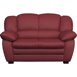 2-Sitzer COTTA "Casino", rot, B:159cm H:88cm T:92cm, 100% Echtleder, Sofas, Polstergarnitur, auch als Set erhältlich