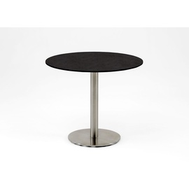 Niehoff Bistro Edelstahl rund - 70 cm rund HPL Graphit-Design