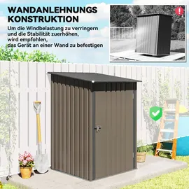 Outsunny Gerätehaus 1 x 1,03 m Braun