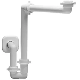 Kronenbach Waschtisch- und Möbel Raumsparsiphon 1 1/4" universal in weiß