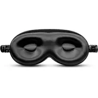 Desmend schlafmaske seide 3D anti falten, hautfreundlich blackout schwarz