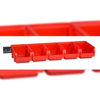allit Sichtlagerkasten-Set ProfiPlus >C< 2/6 rot - Weiß