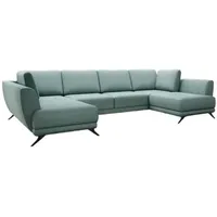 Luxusbetten24 Schlafsofa Designer Sofa Nina, mit Schlaffunktion grün