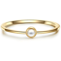 Glanzstücke München Ring Sterling Silber Perlmutt in Gelbgold Ringe   Damen 