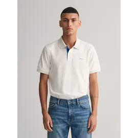 GANT Reg Contrast Pique Kurzarmshirt beige L