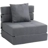 HOMCOM Schlafsessel-70L x 70B x 61H cm-Dunkelgrau | Gr.: onesize