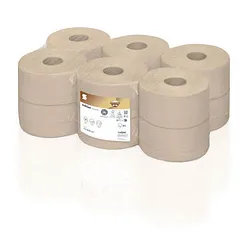 Satino by wepa Jumbo-Toilettenpapier PureSoft 2-lagig Recyclingpapier, 12 Rollen