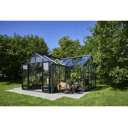JULIANA Gewächshaus »Orangerie«, anthrazit, Aluminium/Sicherheitsglas - grau