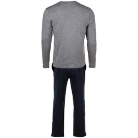 Marc O'Polo Marc O Polo Herren Schlafanzug - 2-tlg. Set, lang, Rundhalsausschnitt, Organic Cotton Grau/Dunkelblau L